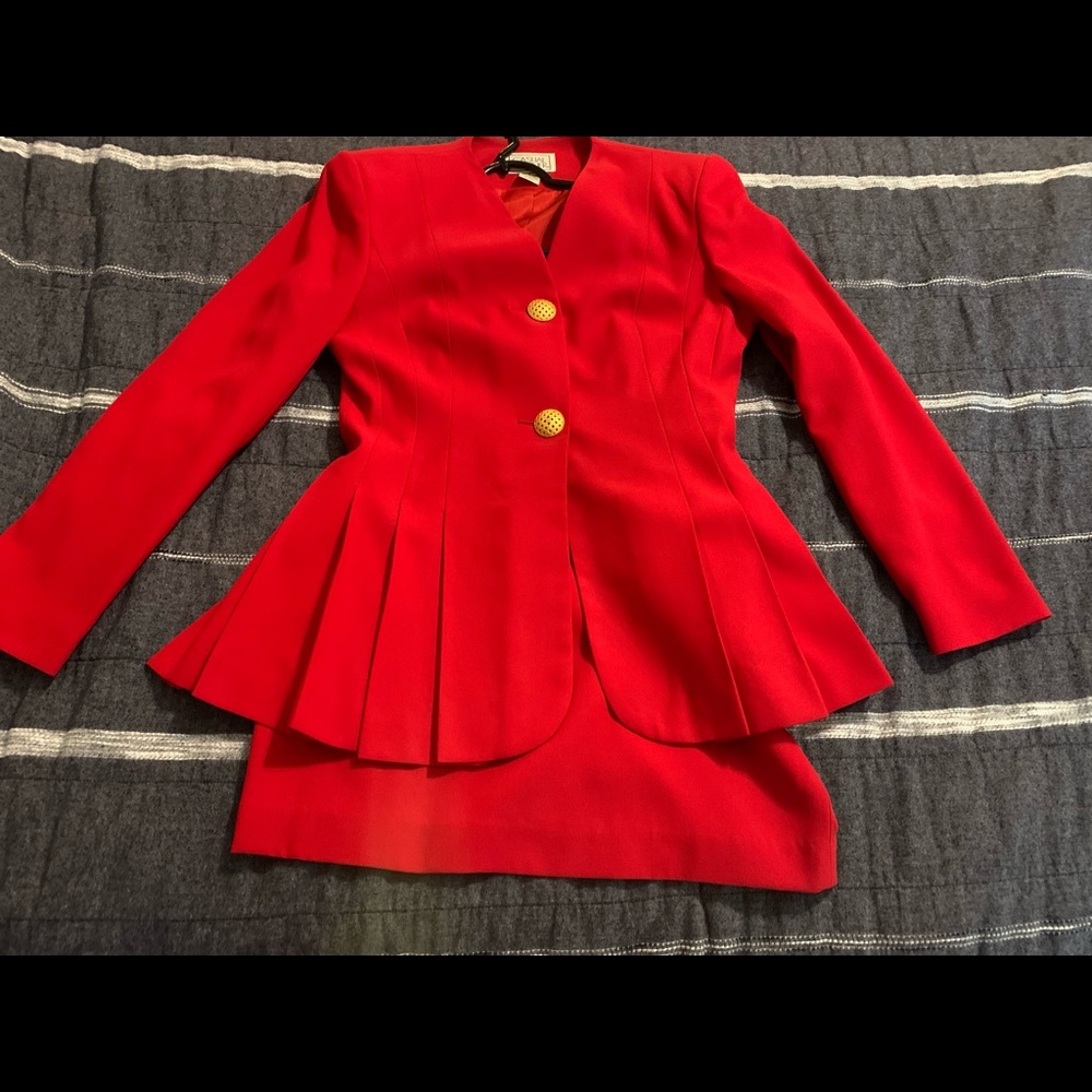 Women suit red size 8.